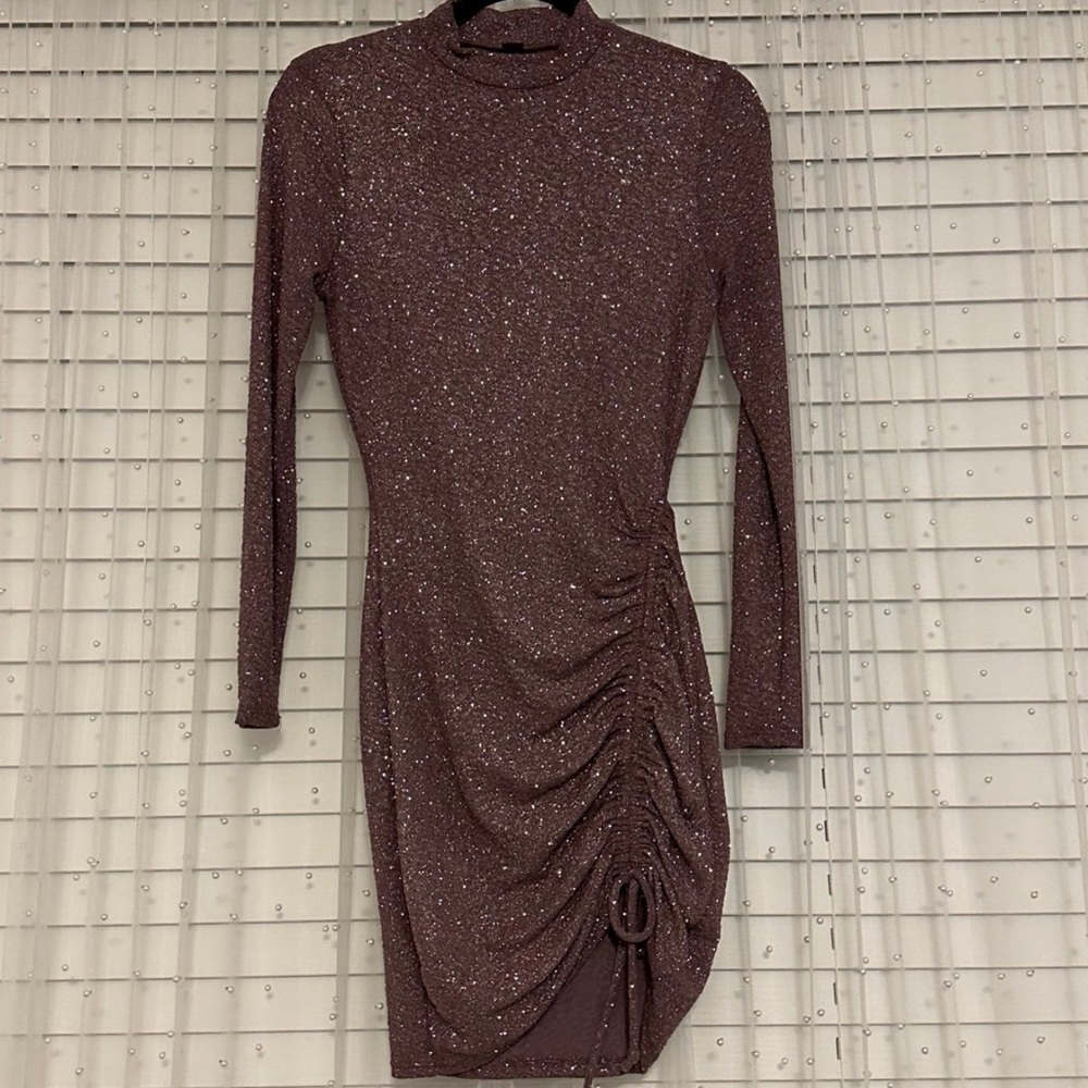 Mauve Glitter Dress